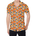 Wave Pumpkin Pattern Print Men's Shirt