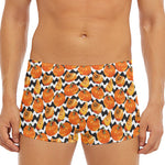 Wave Pumpkin Pattern Print Men's Short Boxer Briefs