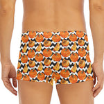 Wave Pumpkin Pattern Print Men's Short Boxer Briefs