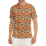 Wave Pumpkin Pattern Print Men's Short Sleeve Rash Guard