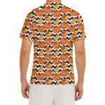 Wave Pumpkin Pattern Print Men's Short Sleeve Rash Guard