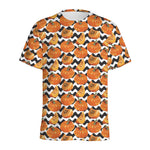 Wave Pumpkin Pattern Print Men's Sports T-Shirt