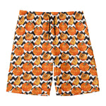 Wave Pumpkin Pattern Print Men's Swim Trunks