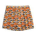 Wave Pumpkin Pattern Print Mesh Shorts