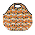 Wave Pumpkin Pattern Print Neoprene Lunch Bag