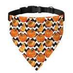 Wave Pumpkin Pattern Print Over The Collar Dog Bandana