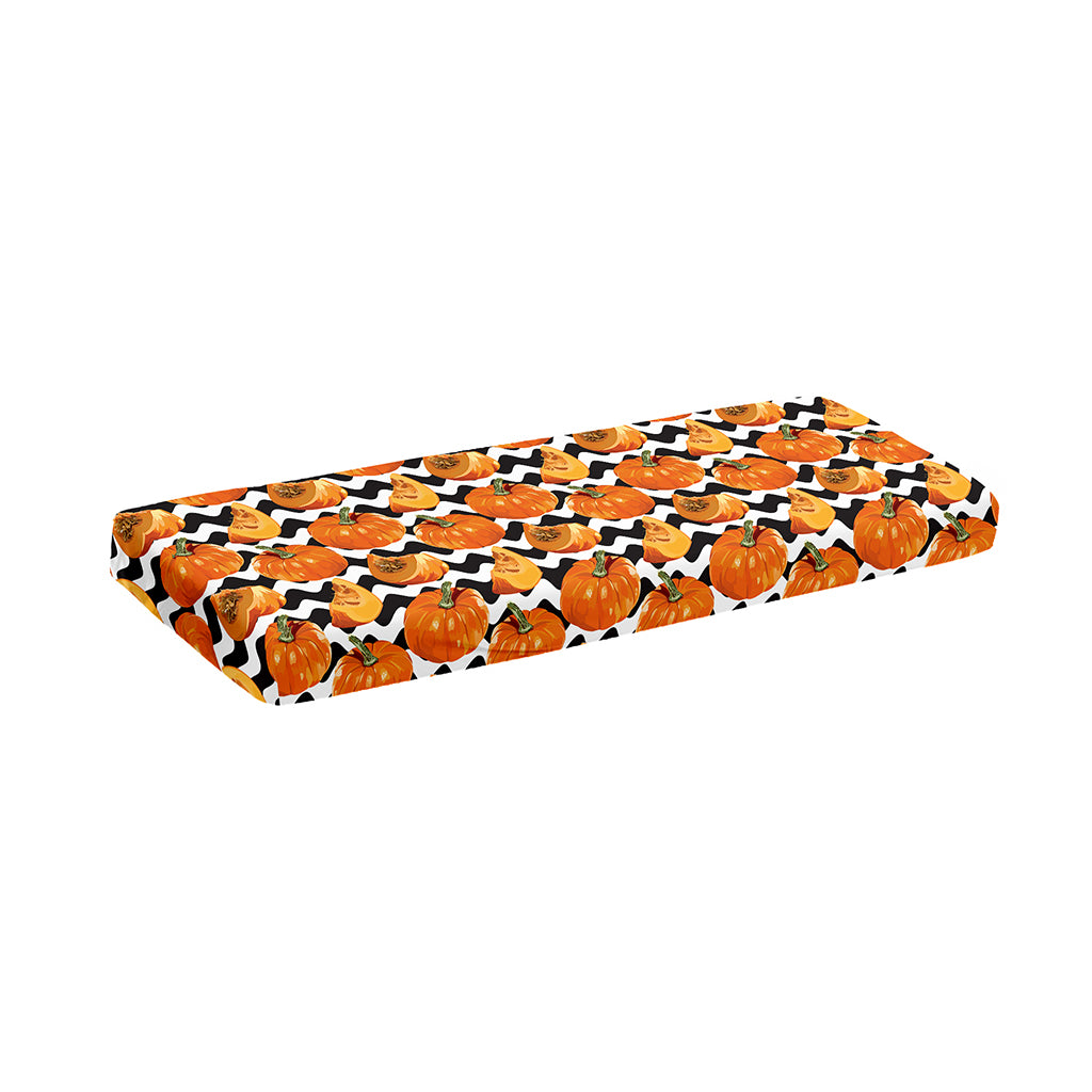 Wave Pumpkin Pattern Print Piano Keyboard Cover