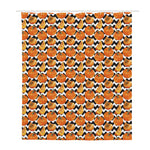 Wave Pumpkin Pattern Print Polyester Shower Curtain