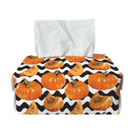 Wave Pumpkin Pattern Print Rectangle Tissue Box Cover