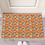 Wave Pumpkin Pattern Print Rubber Doormat
