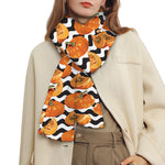Wave Pumpkin Pattern Print Scarf