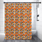 Wave Pumpkin Pattern Print Shower Curtain