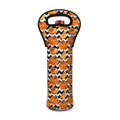 Wave Pumpkin Pattern Print Single Neoprene Wine Tote