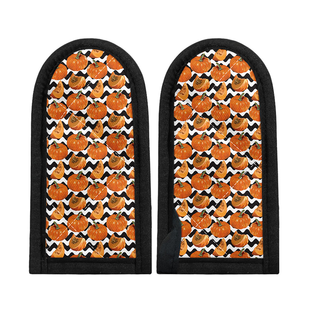 Wave Pumpkin Pattern Print Skillet Handle Cover