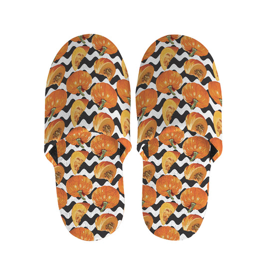 Wave Pumpkin Pattern Print Slippers