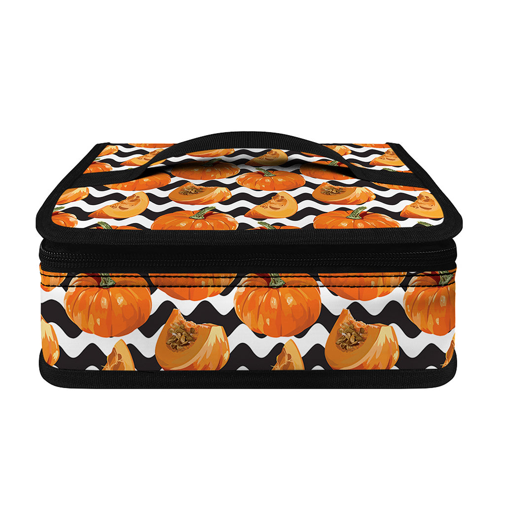 Wave Pumpkin Pattern Print Small Lunch Bag