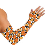 Wave Pumpkin Pattern Print Sun Protection Arm Sleeves