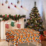Wave Pumpkin Pattern Print Tablecloth