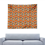 Wave Pumpkin Pattern Print Tapestry