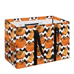 Wave Pumpkin Pattern Print Utility Tote Bag
