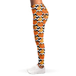 Wave Pumpkin Pattern Print Women's Leggings