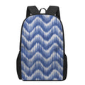 Wavy Shibori Pattern Print 17 Inch Backpack