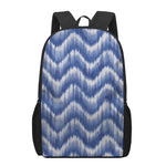 Wavy Shibori Pattern Print 17 Inch Backpack
