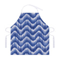 Wavy Shibori Pattern Print Adjustable Apron
