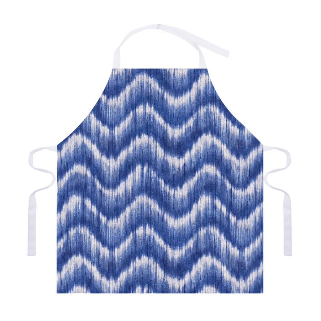 Wavy Shibori Pattern Print Adjustable Apron