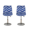 Wavy Shibori Pattern Print Bar Stool Covers