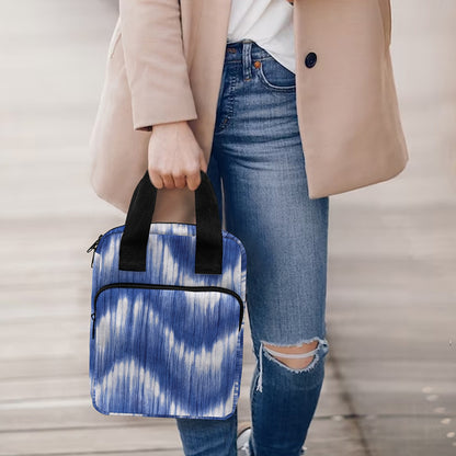 Wavy Shibori Pattern Print Bible Tote Bag