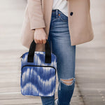 Wavy Shibori Pattern Print Bible Tote Bag