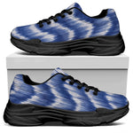 Wavy Shibori Pattern Print Black Chunky Shoes
