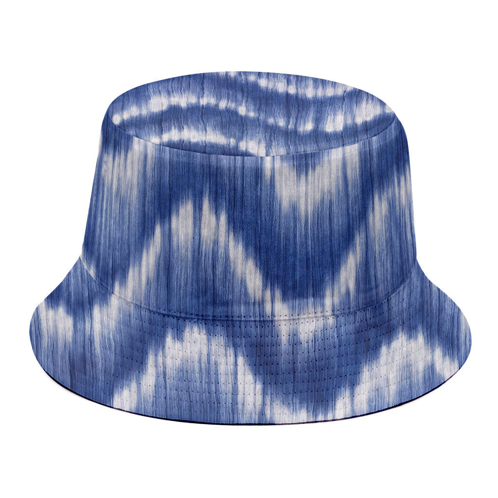 Wavy Shibori Pattern Print Bucket Hat