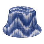 Wavy Shibori Pattern Print Bucket Hat