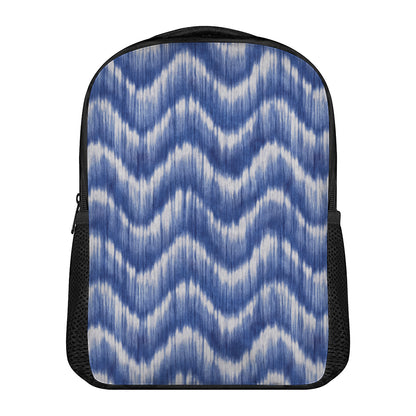 Wavy Shibori Pattern Print Casual Backpack