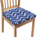 Wavy Shibori Pattern Print Chair Cushion Cover
