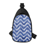 Wavy Shibori Pattern Print Chest Bag