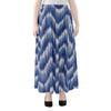 Wavy Shibori Pattern Print Chiffon Maxi Skirt