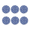 Wavy Shibori Pattern Print Coaster Set