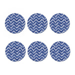 Wavy Shibori Pattern Print Coaster Set