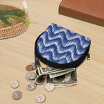 Wavy Shibori Pattern Print Coin Purse