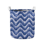 Wavy Shibori Pattern Print Collapsible Laundry Basket