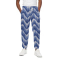 Wavy Shibori Pattern Print Cotton Sweatpants