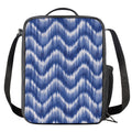 Wavy Shibori Pattern Print Crossbody Lunch Bag