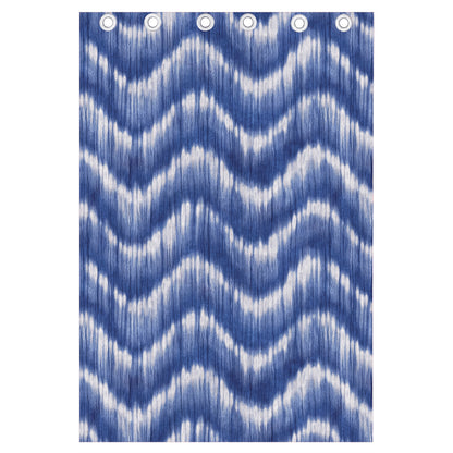 Wavy Shibori Pattern Print Curtain