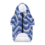 Wavy Shibori Pattern Print Dog Zip Up Hoodie