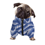 Wavy Shibori Pattern Print Dog Zip Up Jacket