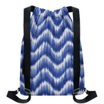 Wavy Shibori Pattern Print Drawstring Backpack