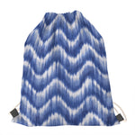 Wavy Shibori Pattern Print Drawstring Bag